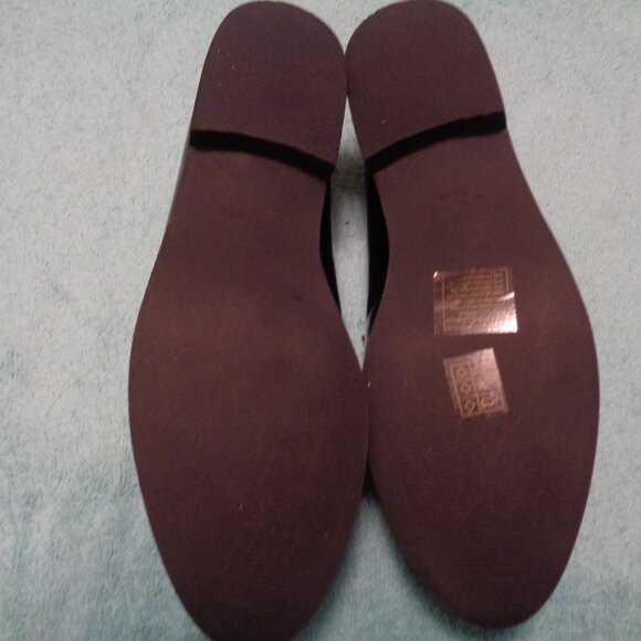 SHINEY BLACK PATENT MENS  FAUX LEATHER LOAFERS W STUDS 9 main image 5